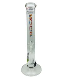 Roor 14” Mix Color Straight Shooter Glass Water Pipe