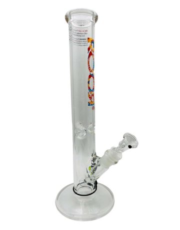 Roor 14” Mix Color Straight Shooter Glass Water Pipe Right View