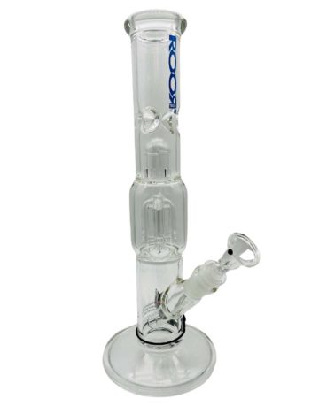 Roor 14" 4-Arm Tree Straight Clear Glass Water Pipe Right View