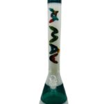 Mav Glass 18" Cactus Teal & White Beaker Bong