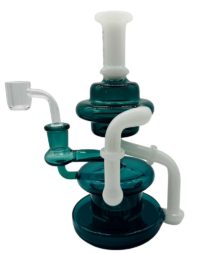 Mav Glass 8” Griffith Microscopic Slitted Puck Bent Neck Recycler