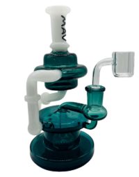 Mav Glass 8” Griffith Microscopic Slitted Puck Bent Neck Recycler