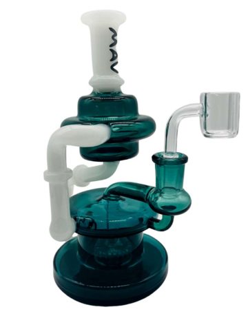Mav Glass 8” Griffith Microscopic Slitted Puck Bent Neck Recycler Right View