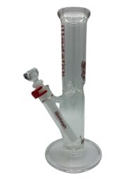 Illadelph Glass 11” Mini Straight Red Water Pipe