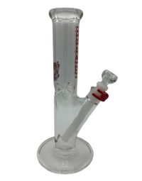 Illadelph Glass 11” Mini Straight Red Water Pipe
