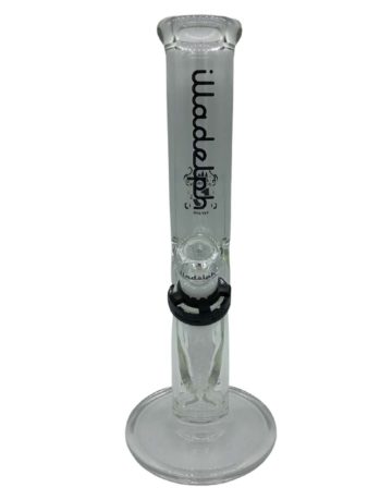 Illadelph Glass 12” Mini Straight Black Water Pipe