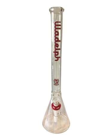 Illadelph Glass 21” Tall Red Beaker Water Pipe