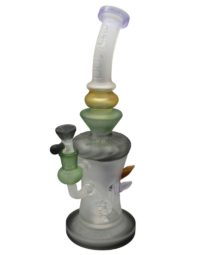 Tataao Glass 12” Frosted Crystal Water Pipe