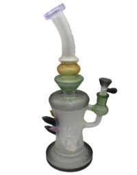 Tataao Glass 12” Frosted Crystal Water Pipe