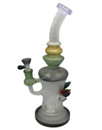 Tataao Glass 12” Frosted Crystal Water Pipe