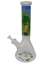 Rick and Morty 14” Glass Water Pipe