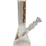 Medicali® 38mm Beaker Bong – 10" Rasta Logo Edition