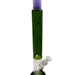 On Point Glass 18" Slyme Dual Color Tube Cylinder Straight Water Pipe - with 14 Bowl