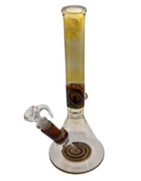 Water House Glass Rainbow Swirl Heady Beaker