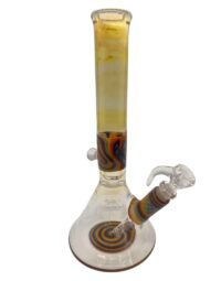 Water House Glass Rainbow Swirl Heady Beaker